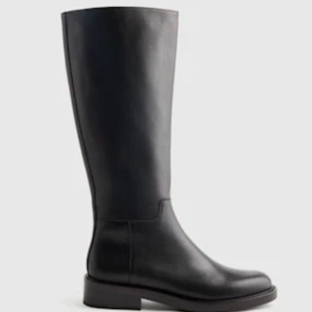 Quince Riding Boot Leather NIB Sz 7 Black
